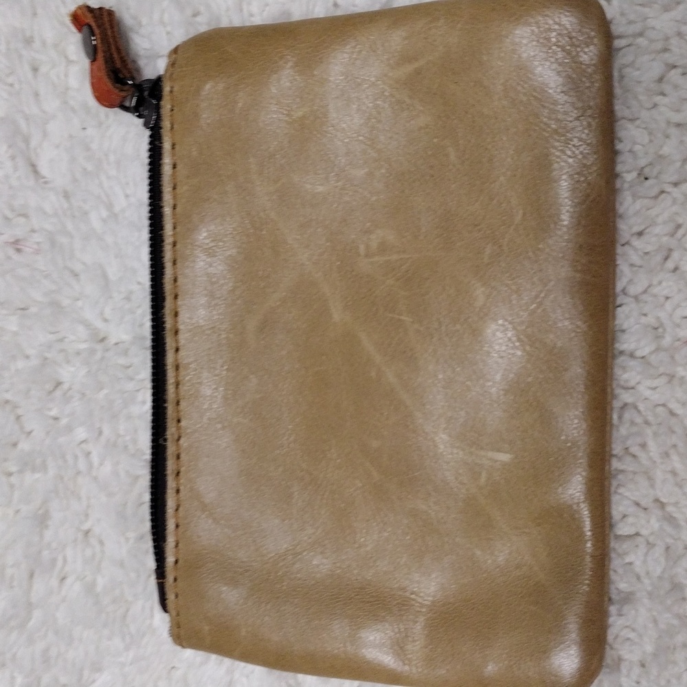 Ameri Leather Beige With Black Zipper Trim Coin P… - image 4
